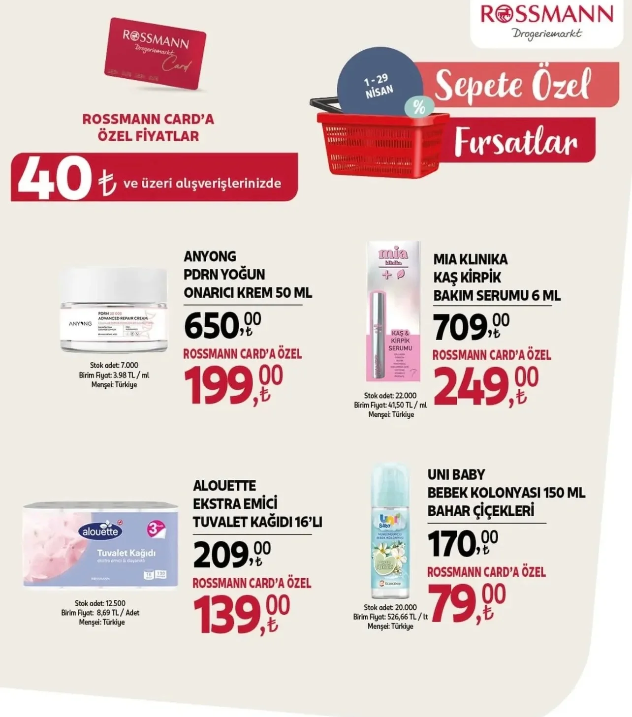 Rossmann Nisan İndirimleri