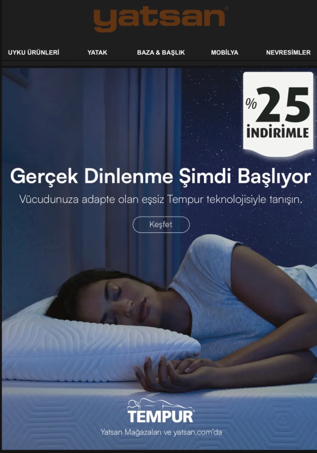 Yatsan tempur ürünlerde %25 indirim fırsatı