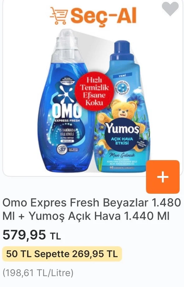 Migros seç al fırsatı omo temizlik deterjani