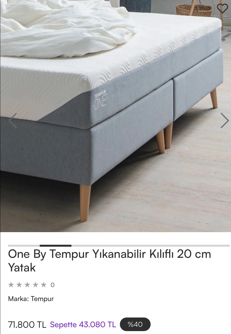 Yatsan Tempur yatak %40 indirimli