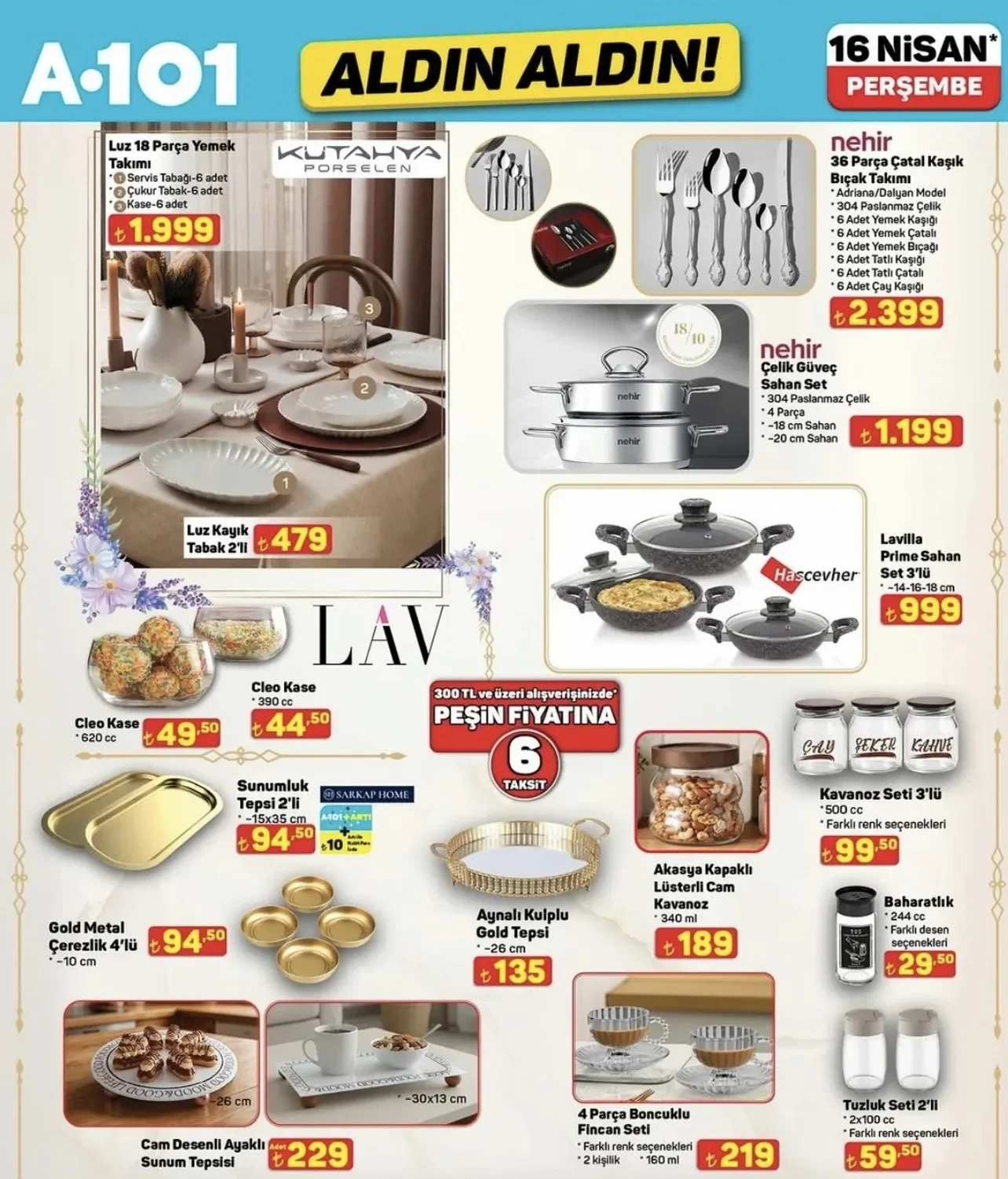 A101 16 Nisan yeni katalog geldi aktüel ürünler aldın aldın