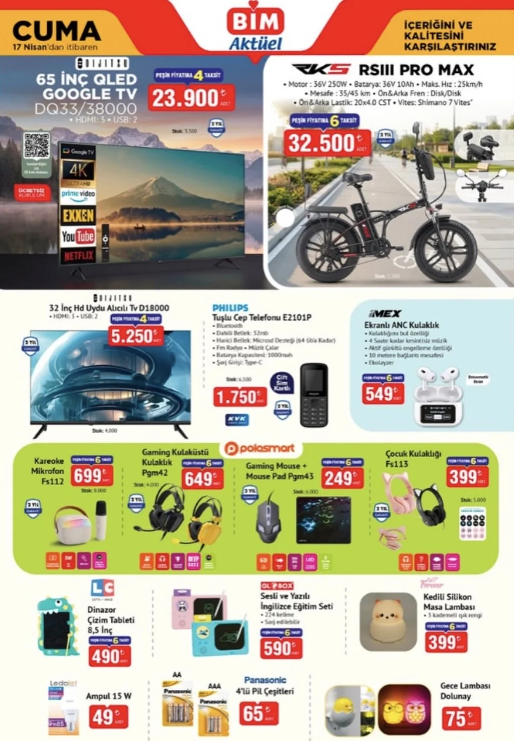 Bim 17 Nisan cuma yeni katalog aktüel ürünler