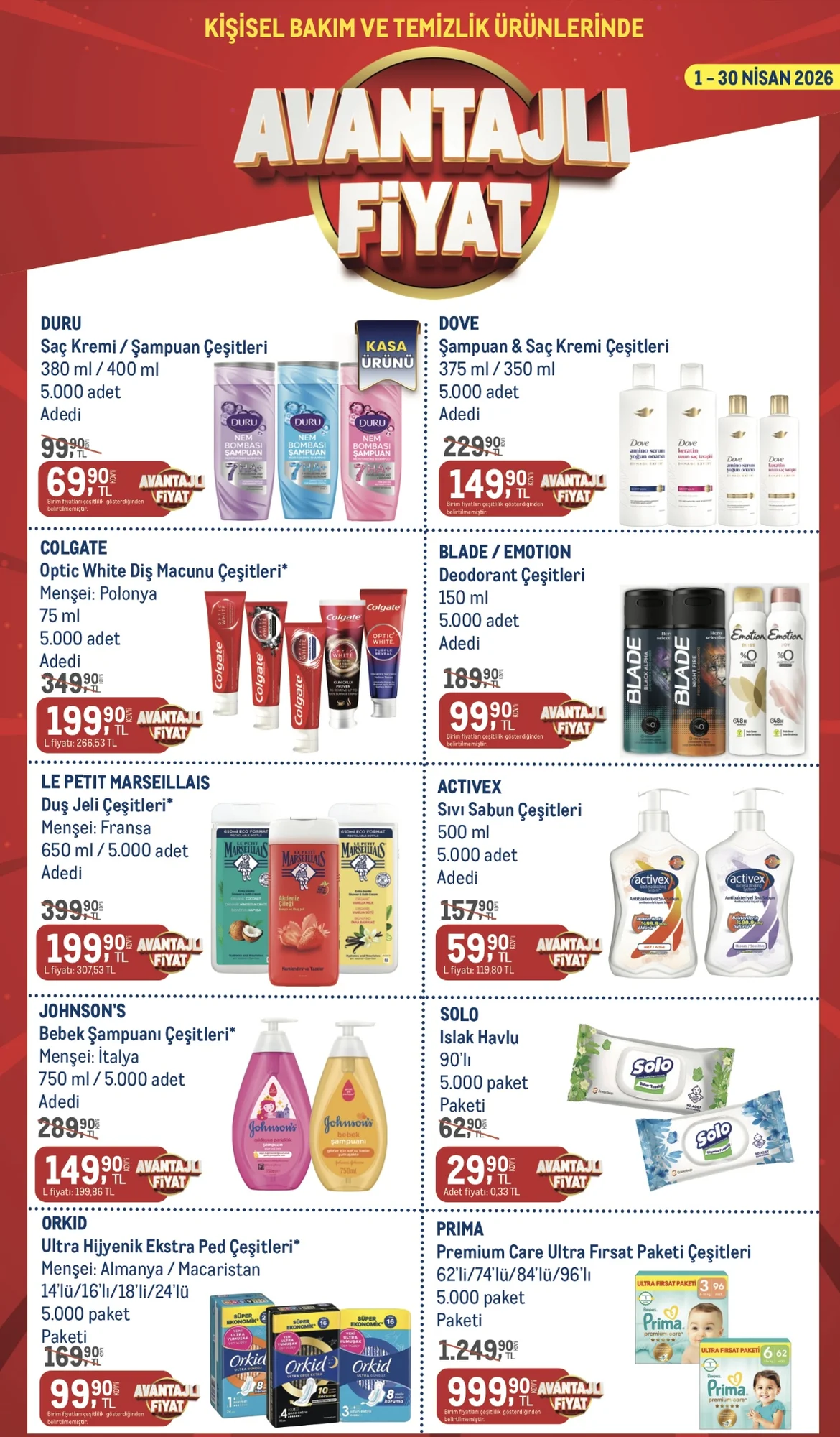 Metro market 1-30 Nisan fırsatları